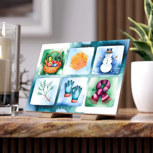 Winter Charm Ceramic Photo Cozy Snowman Wall Tile - Dipaliz - Tiles