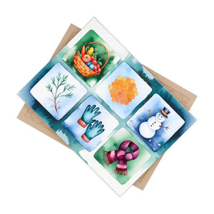Winter Charm Ceramic Photo Cozy Snowman Wall Tile - Dipaliz - Tiles