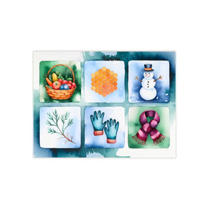 Winter Charm Ceramic Photo Cozy Snowman Wall Tile - Dipaliz - Tiles