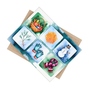 Winter Charm Ceramic Photo Cozy Snowman Wall Tile - Dipaliz - Tiles