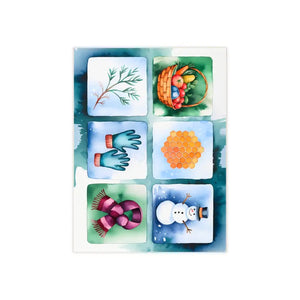Winter Charm Ceramic Photo Cozy Snowman Wall Tile - Dipaliz - Tiles