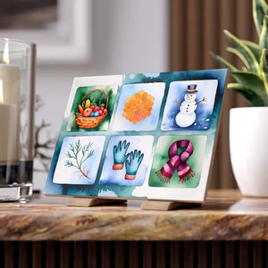 Winter Charm Ceramic Photo Cozy Snowman Wall Tile - Dipaliz - Tiles