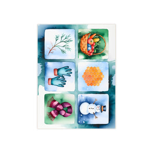 Winter Charm Ceramic – Snowman Photo 6x6 Tile - Dipaliz - Wall Tiles