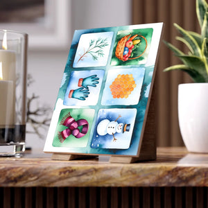 Winter Charm Ceramic – Snowman Photo 6x6 Tile - Dipaliz - Wall Tiles