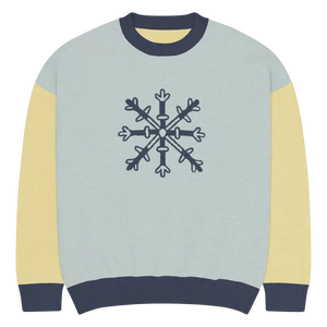 Knitted Crew Neck Sweater - Snowflake Colorblock Winter - Dipaliz - 2xl - Sweaters