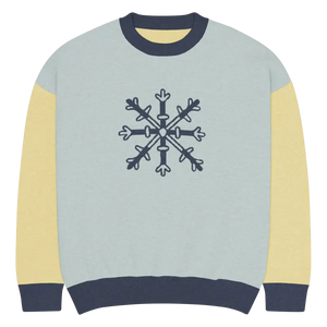 Knitted Crew Neck Sweater - Snowflake Colorblock Winter - Dipaliz - 3xl - Sweaters