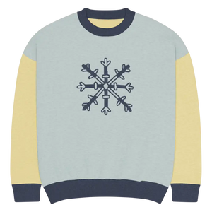 Knitted Crew Neck Sweater - Snowflake Colorblock Winter - Dipaliz - s - Sweaters