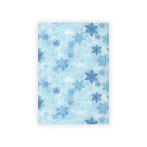 Winter Snowflake Wrapping Paper Roll Blue Holiday Style Dipaliz