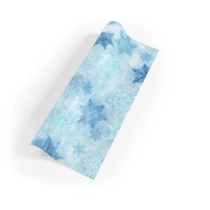Winter Snowflake Wrapping Paper Roll Blue Holiday Style Dipaliz