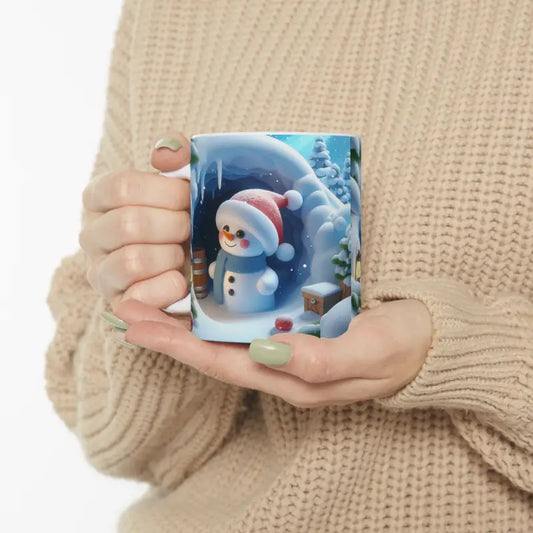 Sip Festive Joy with our Snowman Ceramic Mug - 11oz