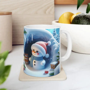 Cozy Snowman Ceramic Mug - Winter Mornings Joy - Dipaliz - Mugs