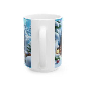 Cozy Snowman Ceramic Mug - Winter Mornings Joy - Dipaliz - Mugs