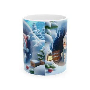 Cozy Snowman Ceramic Mug - Winter Mornings Joy - Dipaliz - Mugs