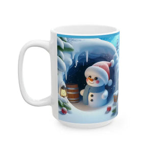 Cozy Snowman Ceramic Mug - Winter Mornings Joy - Dipaliz - Mugs