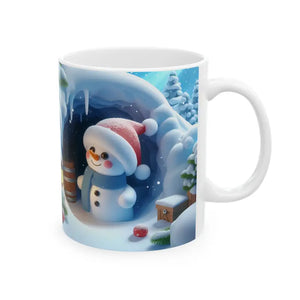 Cozy Snowman Ceramic Mug - Winter Mornings Joy - Dipaliz - Mugs