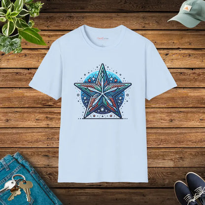 Winter Star Unisex Softstyle T-shirt - Light Blue / s