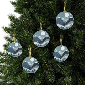 Pine Trees Acrylic Ornaments - Snowy Mountain Winter Decor - Dipaliz - Holiday