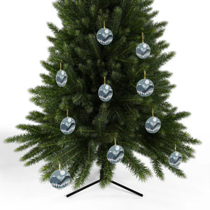 Pine Trees Acrylic Ornaments - Snowy Mountain Winter Decor - Dipaliz - Holiday