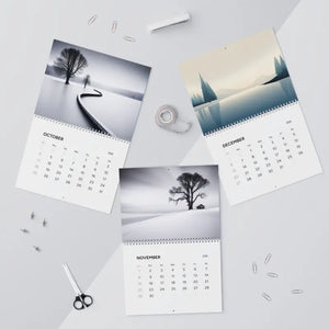 Winter Wonderland Monochrome Calendar 2026 Wall Planner - Dipaliz - Calendars