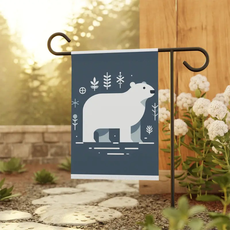 Winter Wonderland Polar Bear House Banner for Home & Garden - 12’’ × 18’’ Decor