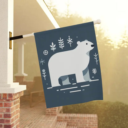 Winter Wonderland Polar Bear House Banner for Home & Garden - 24.5’’ × 32’’ Decor