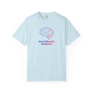 Wired Differently Wonderfully T-shirt, Neurodiversity Brain Graphic Tee - T-shirts - m