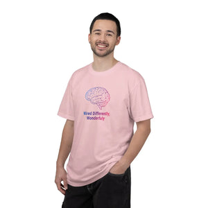 Wired Differently Wonderfully T-shirt, Neurodiversity Brain Graphic Tee - T-shirts - m