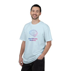 Wired Differently Wonderfully T-shirt, Neurodiversity Brain Graphic Tee - T-shirts - m