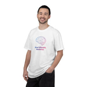 Wired Differently Wonderfully T-shirt, Neurodiversity Brain Graphic Tee - T-shirts - m