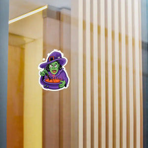 Witch Cooking Vinyl Decal Kiss-cut Border Craft Sticker - Dipaliz - Decorative Stickers