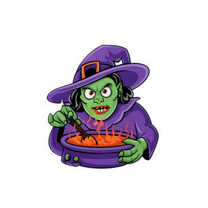 Witch Cooking Vinyl Decal Kiss-cut Border Craft Sticker - Dipaliz - Decorative Stickers