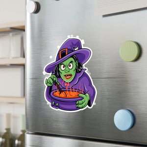 Magical Witch Cooking Vinyl Decal - Kiss-cut Border - Dipaliz - Decorative Stickers