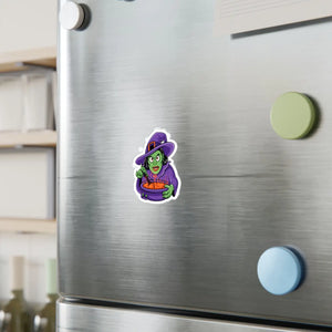 Magical Witch Cooking Vinyl Decal - Kiss-cut Border - Dipaliz - Decorative Stickers