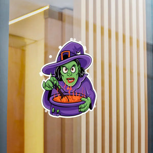 Magical Witch Cooking Vinyl Decal - Kiss-cut Border - Dipaliz - Decorative Stickers