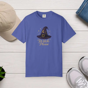 Unisex Graphic Tee Rich Color Witchy Vibes Garment Dyed - Dipaliz - Periwinkle / s - T-shirts