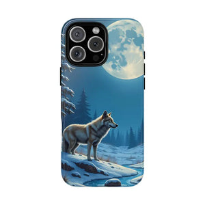 Moonlit Wolf Design Phone Case - Bold Wild Adventure Style - Dipaliz - Iphone 16 Pro Max / Glossy