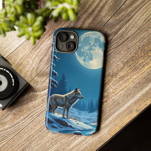 Moonlit Wolf Design Phone Case - Bold Wild Adventure Style - Dipaliz