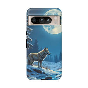 Moonlit Wolf Design Phone Case - Bold Wild Adventure Style - Dipaliz - Google Pixel 8 Pro / Matte