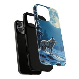 Moonlit Wolf Design Phone Case - Bold Wild Adventure Style - Dipaliz