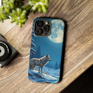 Moonlit Wolf Design Phone Case - Bold Wild Adventure Style - Dipaliz
