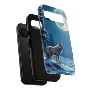 Moonlit Wolf Design Phone Case - Bold Wild Adventure Style - Dipaliz