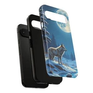 Moonlit Wolf Design Phone Case - Bold Wild Adventure Style - Dipaliz