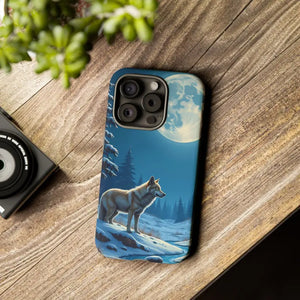 Moonlit Wolf Design Phone Case - Bold Wild Adventure Style - Dipaliz