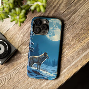 Moonlit Wolf Design Phone Case - Bold Wild Adventure Style - Dipaliz