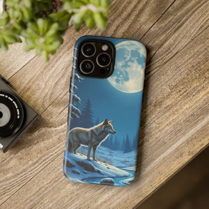 Moonlit Wolf Design Phone Case - Bold Wild Adventure Style - Dipaliz