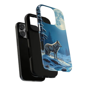 Moonlit Wolf Design Phone Case - Bold Wild Adventure Style - Dipaliz