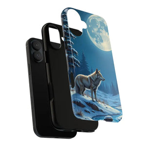 Moonlit Wolf Design Phone Case - Bold Wild Adventure Style - Dipaliz