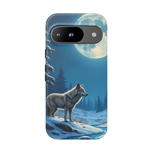 Moonlit Wolf Design Phone Case - Bold Wild Adventure Style - Dipaliz - Google Pixel 9 / Matte