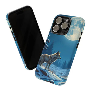 Moonlit Wolf Design Phone Case - Bold Wild Adventure Style - Dipaliz