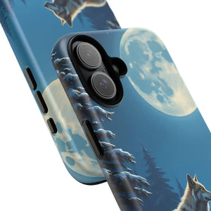 Moonlit Wolf Design Phone Case - Bold Wild Adventure Style - Dipaliz